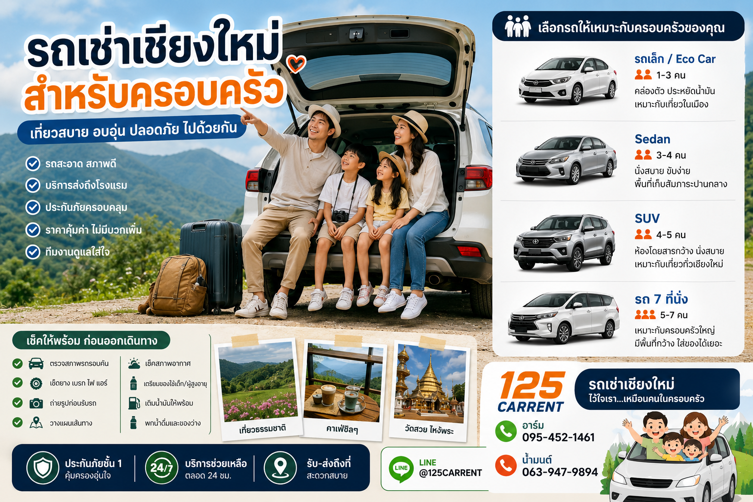 รถเช่าเชียงใหม่สำหรับครอบครัว 2026